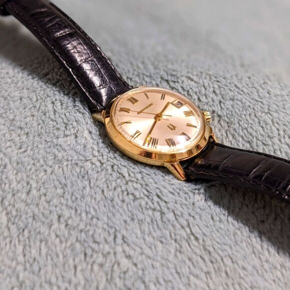 Vintage Ltd Edition 1967 Men's Accutron/Bulova w/Date 18K Gold Case-Waterproof - Picture 17 of 17